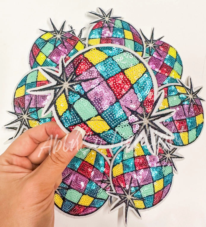 Disco Ball Sequins Patch Iron On