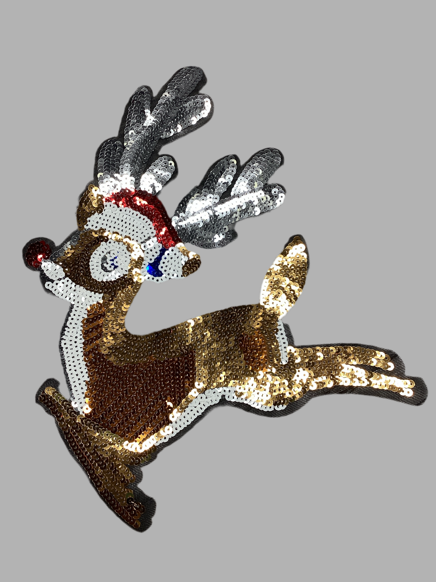 Rudolph Reindeer Sequin Patch