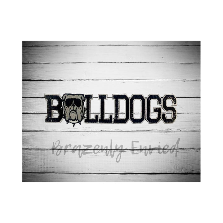 Bulldogs Patch Sports Patch - Large Bulldogs Sequin Patch - 3.3in X 12 Inch Patch New Design Fast Shipping