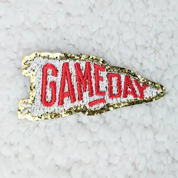 Red Game Day Hat Patch