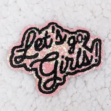 Let's Go Girls Pink Hat Patch