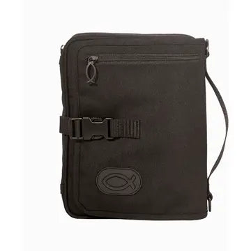 Bible Cover Blk Organizer Polystr Xl