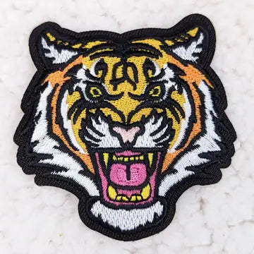 Tiger Mascot Embroidered Hat/Pocket Patch