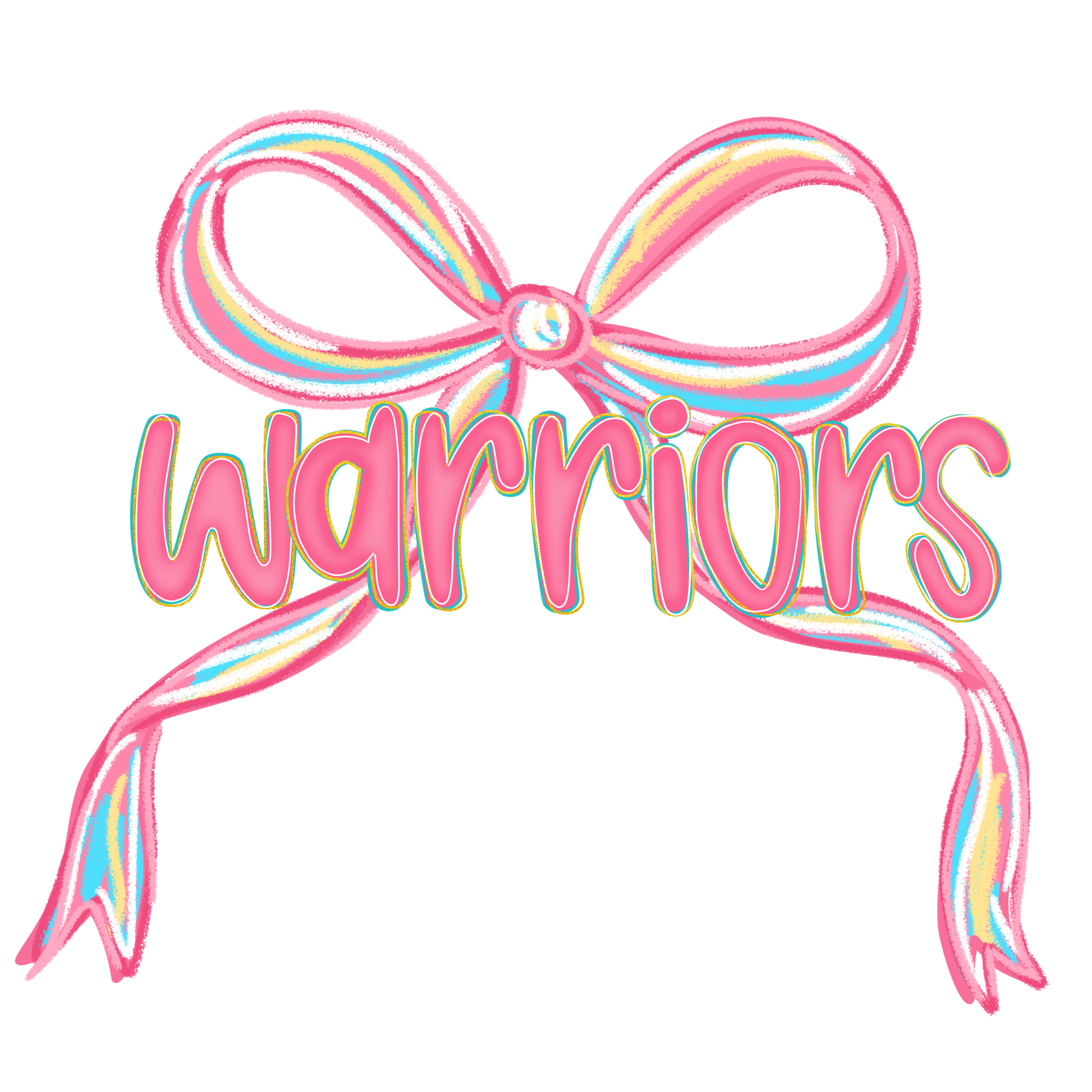 Adult Warriors Pastel Bow Shirt Order