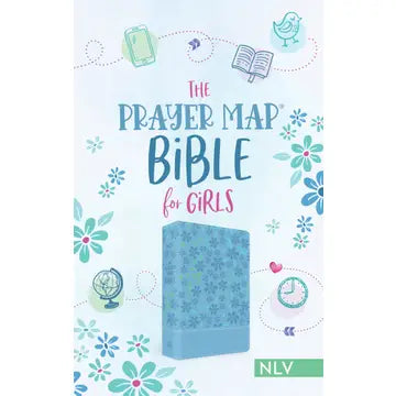 The Prayer Map Bible For Girls Nlv [Sky Blue Shimmer]