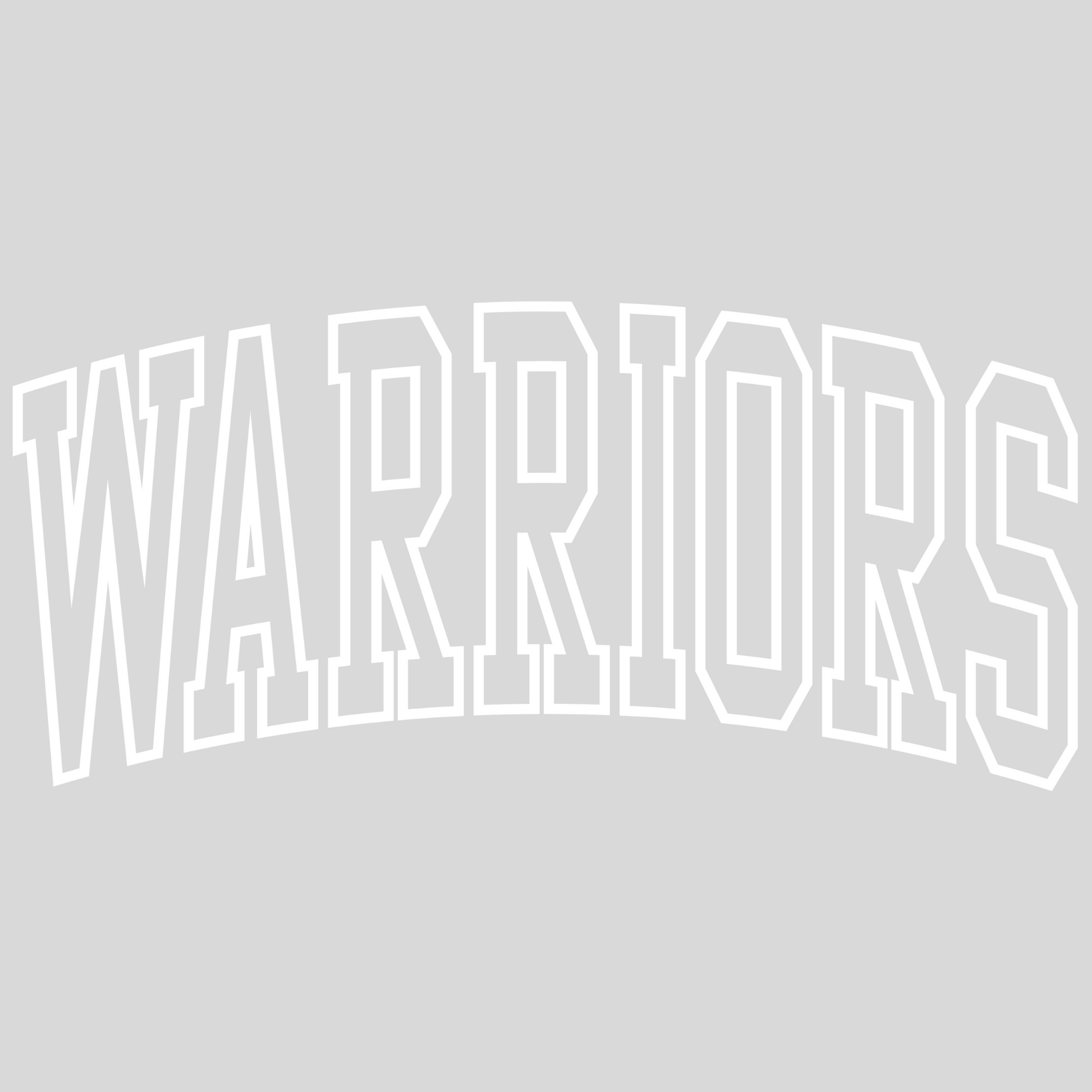 Adult Block Letter Warriors Logo Shirt Order