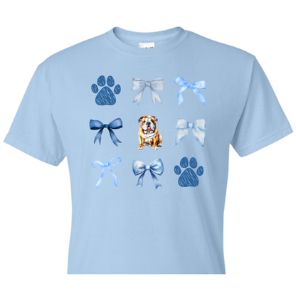 Blue Bows Bulldog Center Shirt Order