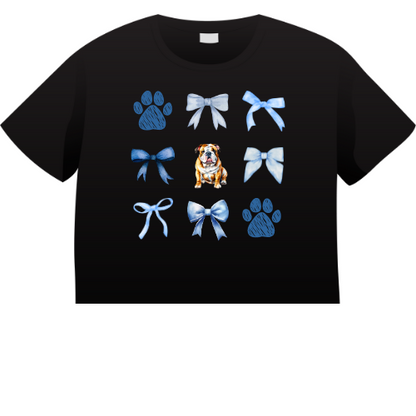 Blue Bows Bulldog Center Shirt Order