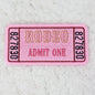 Rodeo Ticket Embroidered Hat/Pocket Patch