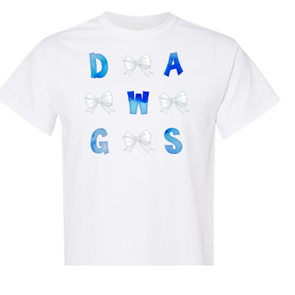 White Bows DAWGS Shirt Order