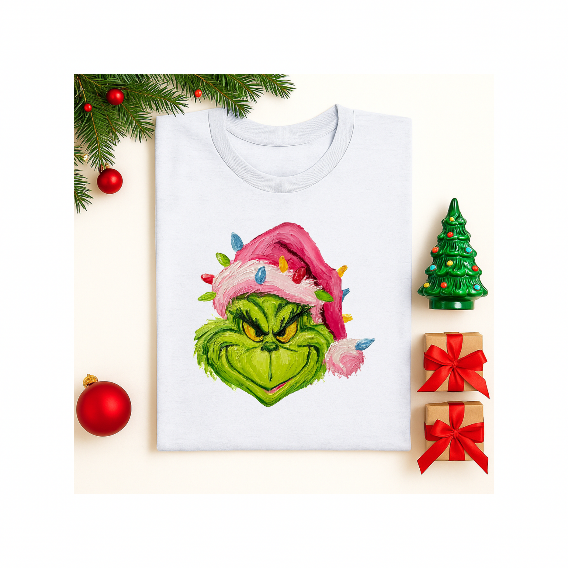 Grinch Face DTF