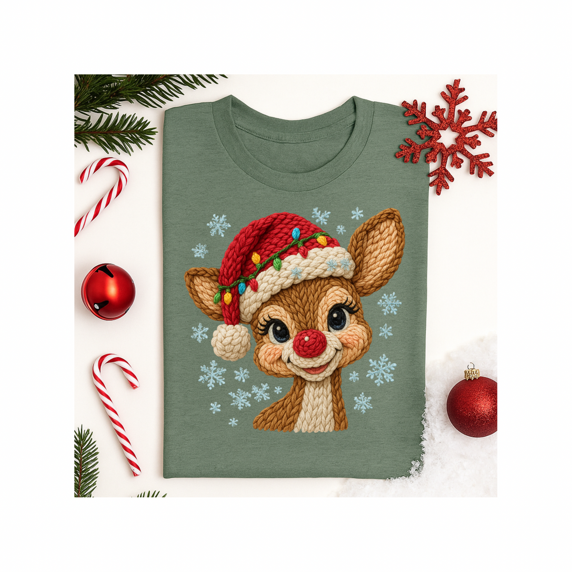 Knit Rudolph DTF
