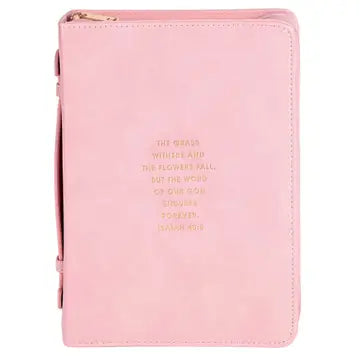 Bible Cover Grass Withers Pink Xl