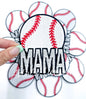 Baseball Mama Game Day Trucker Hat Embroidery Patch Iron On