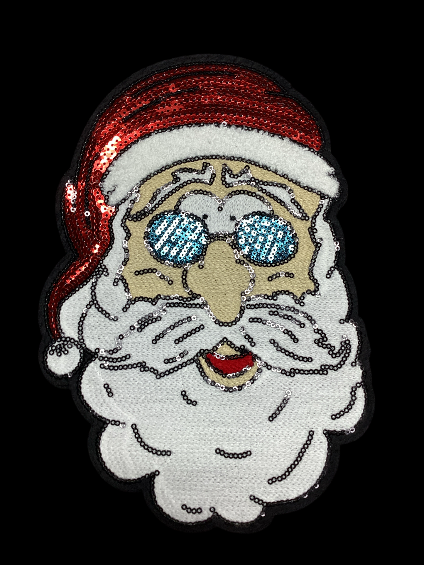 Santa Head Sequin Patch