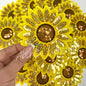 3” Yellow Sunflower HAT PATCH