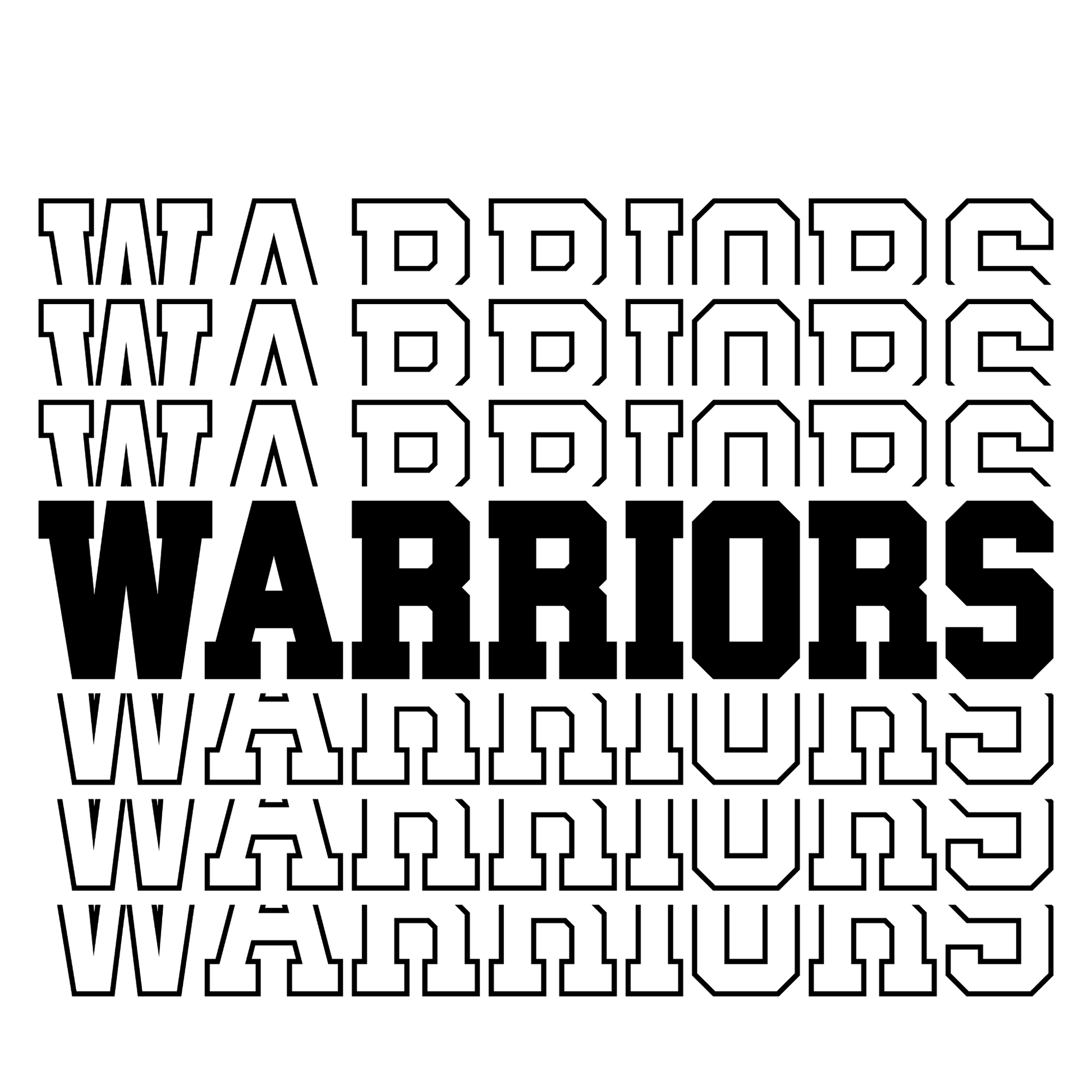 YOUTH Trinity stacked warriors Shirt Order