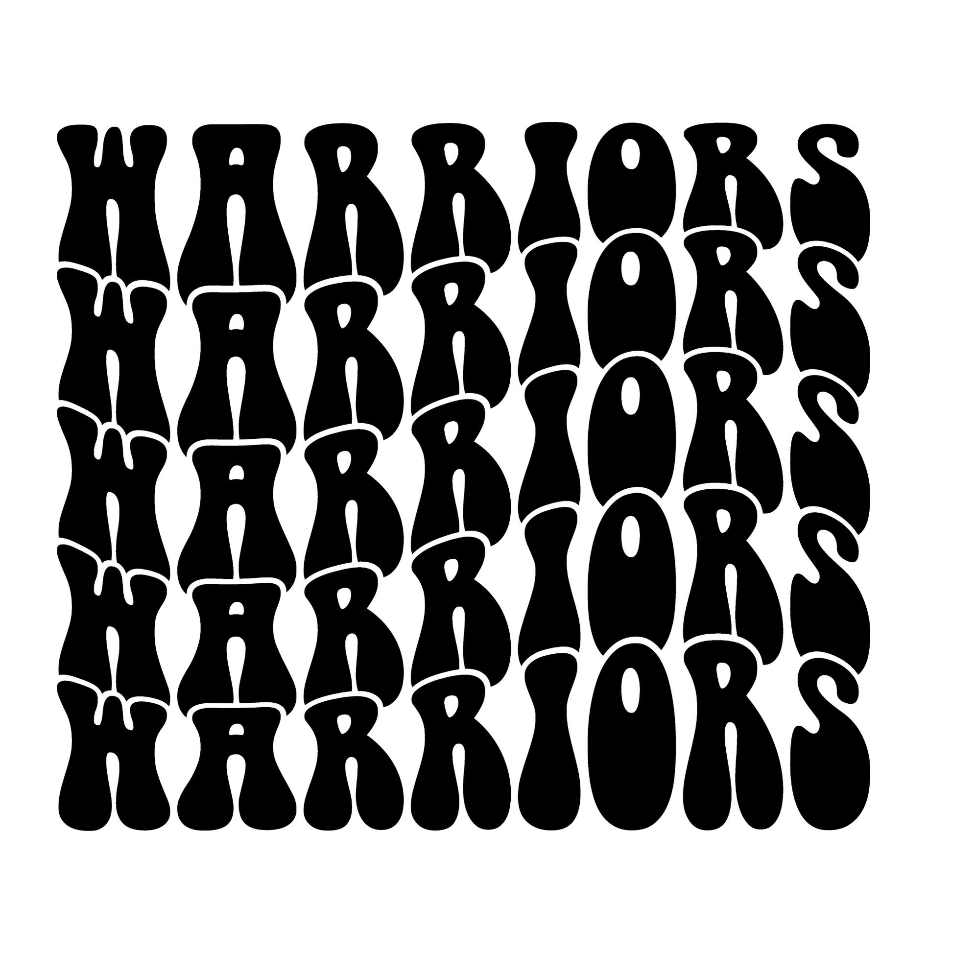 Youth Retro Stacked Warriors Sweatshirt