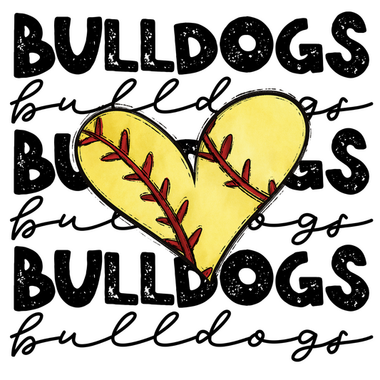 Softball Heart Bulldogs Shirt Order