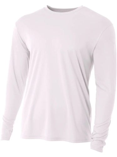 ADULT-A4 Apparel NB3165 Youth Long Sleeve Cooling Polyester Performance Crew Shirt UPF 44+