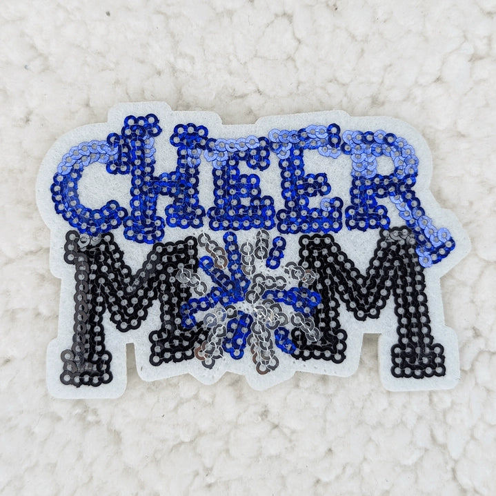 Royal Blue Sequin Cheer Mom Hat/Pocket Patch