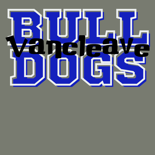 Bulldog Blue Words Shirt Order