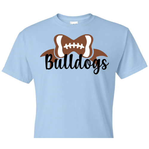 Bulldog Football Bow Shirt Order