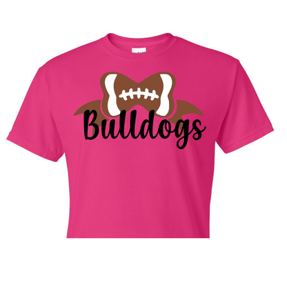 Bulldog Football Bow Shirt Order