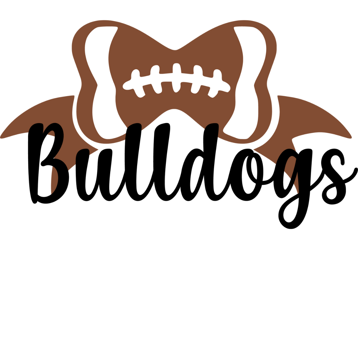 Bulldog Football Bow Shirt Order