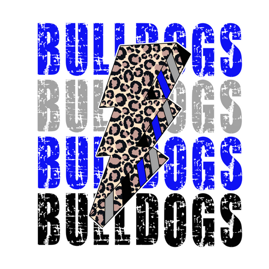 Cheetah Lightning Bolt Bulldogs Shirt Order