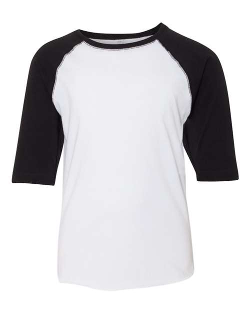 LAT Youth Baseball Fine Jersey Three-Quarter Sleeve Tee - 6130
