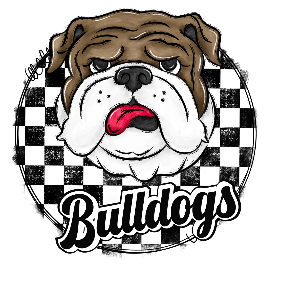 Checkered Bulldogs/Bulldog Head Shirt Order