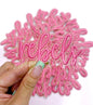 Rebels Script Letter Preppy Mascot Trucker Hat Patch Iron On