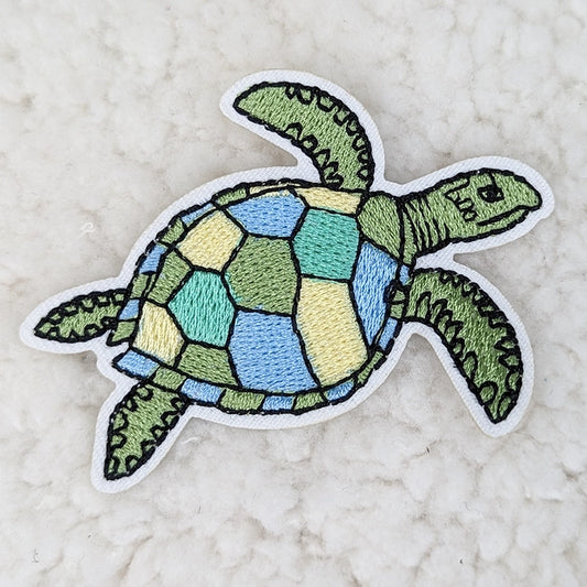 Sea Turtle Embroidered Hat/Pocket Patch