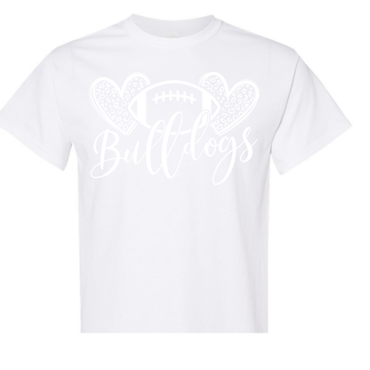 Bulldog Heart Football Shirt Order