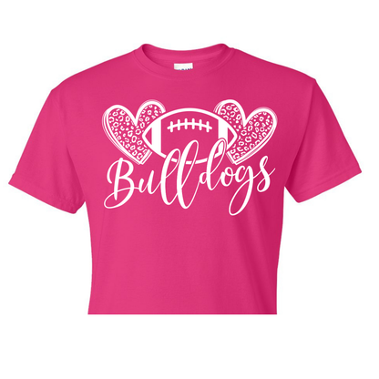 Bulldog Heart Football Shirt Order