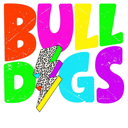 Cheetah Lightning Bolt Rainbow Bulldogs Shirt Order