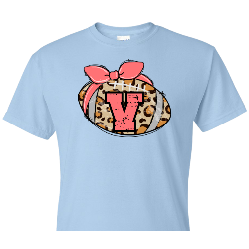 Peach Football Bulldog Bow Shirt Order