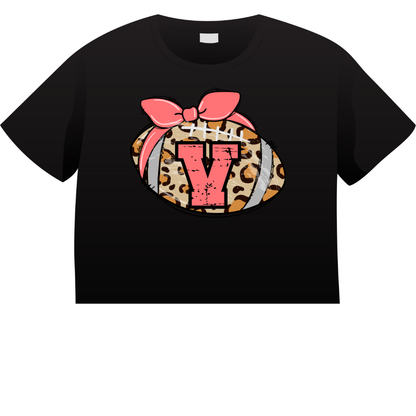 Peach Football Bulldog Bow Shirt Order