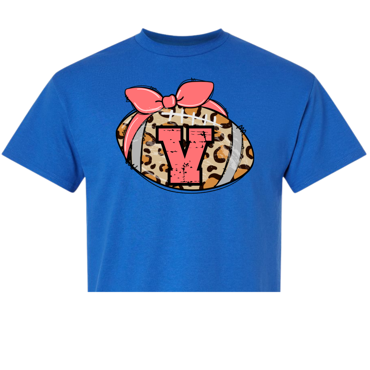 Peach Football Bulldog Bow Shirt Order