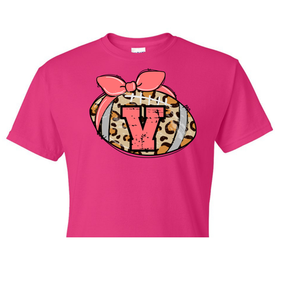 Peach Football Bulldog Bow Shirt Order