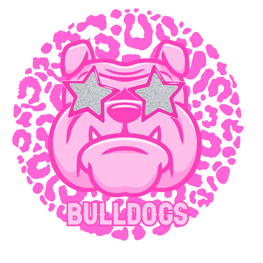 Pink Cheetah Bulldog Head Shirt Order