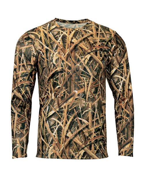 ADULT-Paragon Men's Oxford Performance Camo Print Long Sleeve T-Shirt - 237