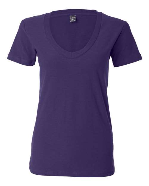 ADULT-J. America - Women's V-Neck Slub T-Shirt - 8169