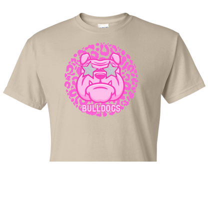 Pink Cheetah Bulldog Head Shirt Order