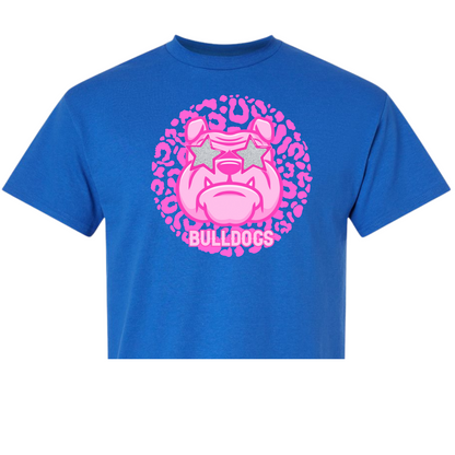 Pink Cheetah Bulldog Head Shirt Order