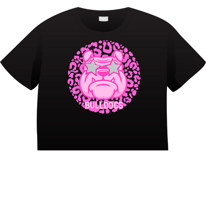 Pink Cheetah Bulldog Head Shirt Order