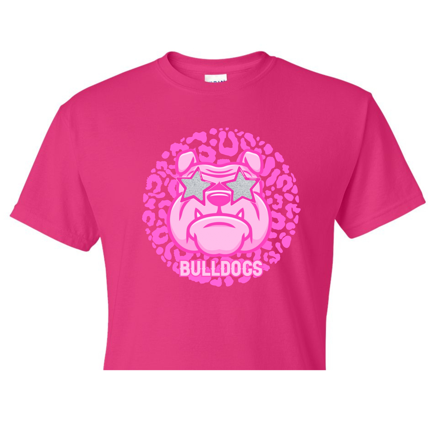 Pink Cheetah Bulldog Head Shirt Order