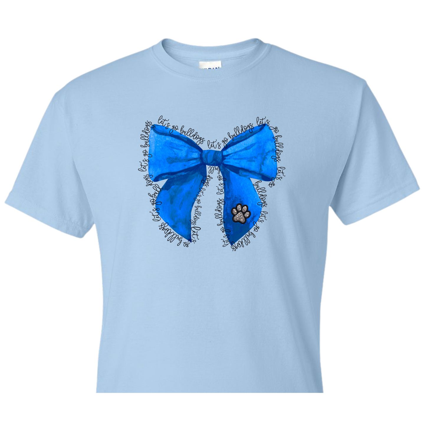 Let’s Go Bulldogs Blue Bow Shirt Order