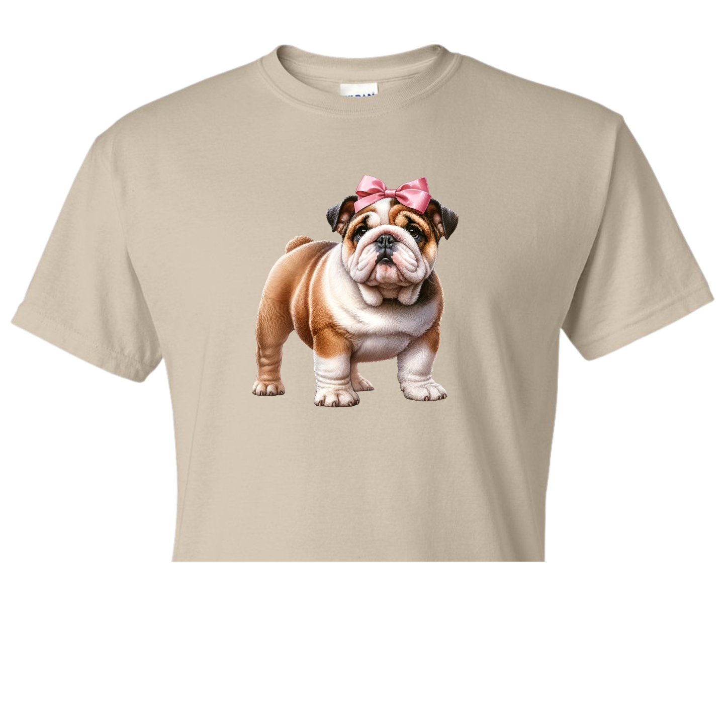 Pink Bow Bulldog Puppy Shirt Order